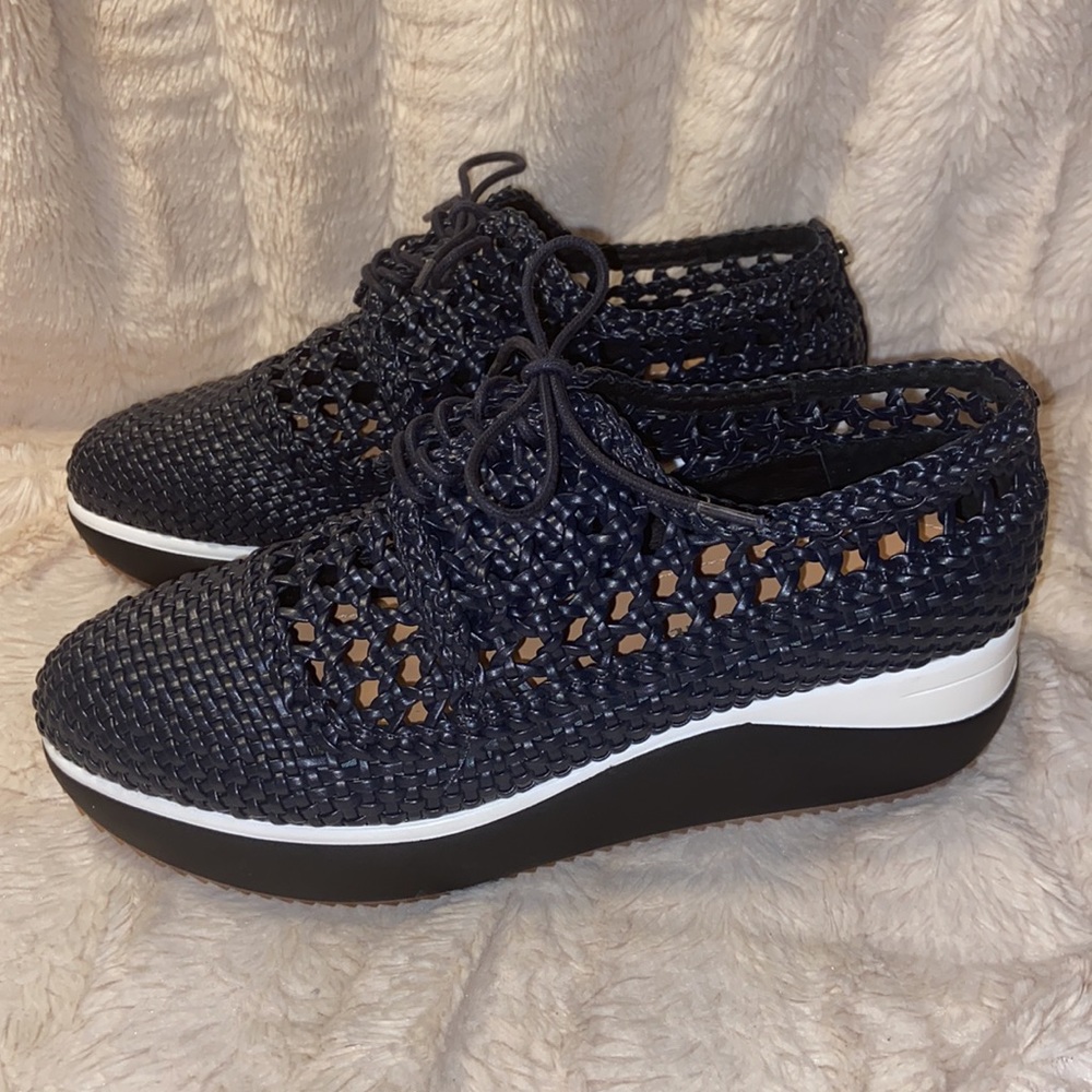 Donald Pliner Womens Lillo Woven Platform Sneakers Memory Foam